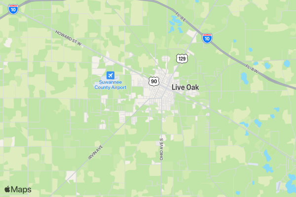 100th Anniversary Suwannee County Fair 5K Walk Run location map image