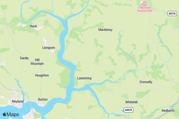 13K Lawrenny Lampoon location map image