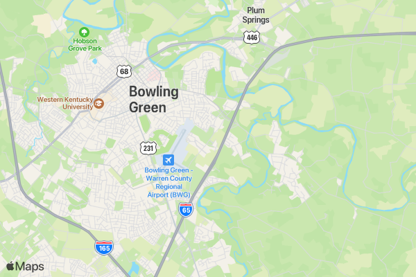 Kickin' Kawasaki 5K - Bowling Green, KY location map image