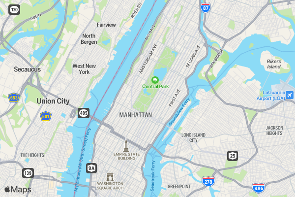 2021 nyc 5K cancer schlep - breast, ovarian & prostate cancer run / walk location map image