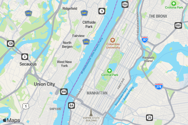 2023 Coffee & Wine Lovers Run NYC location map image