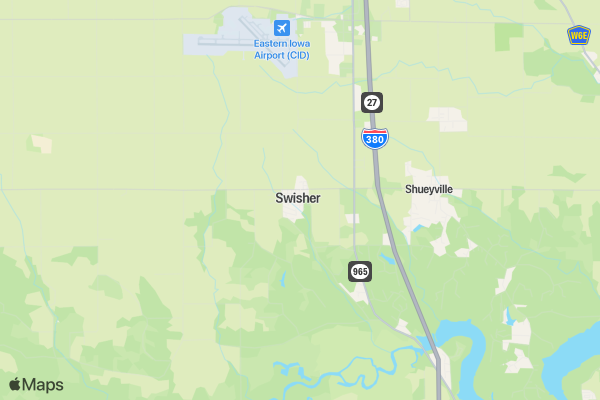 Swisher Fun Days 5k Run/Walk location map image