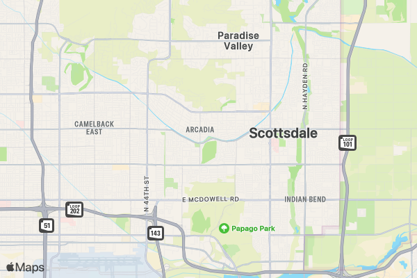 2025 July 4th Freedom Run 5K/10K/13.1 PHOENIX location map image