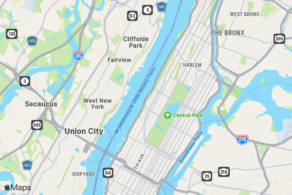 2025 Run NYC The Big Apple 5K/10K/13.1 SUMMER location map image