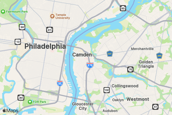 2025 Run PHILADELPHIA City of Brotherly Love 5K/10K/13.1 SUMMER location map image