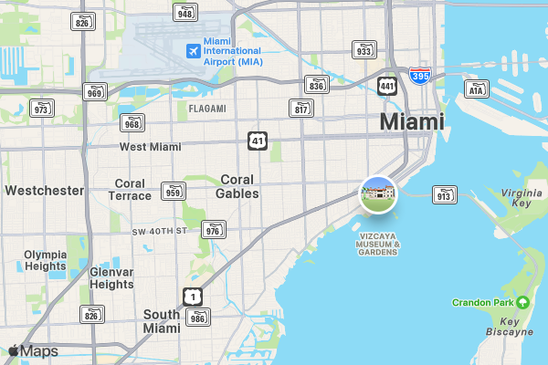 2025 St. Paddy's Day Lucky Run 5K/10K/13.1 MIAMI location map image