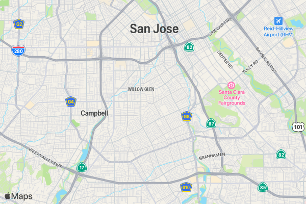 2nd San Jose Road Rally location map image