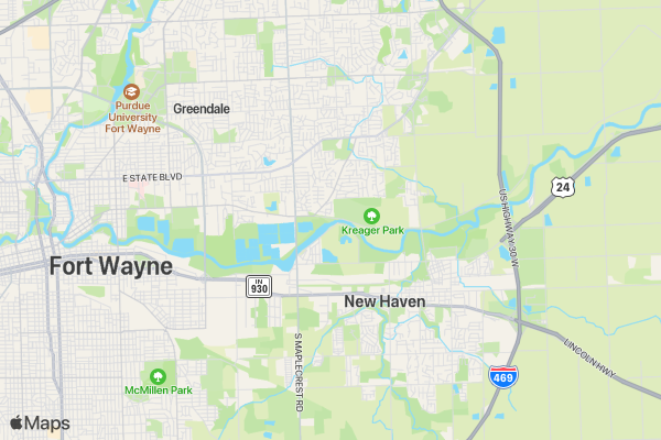 4 on the Fourth in Fort Wayne location map image