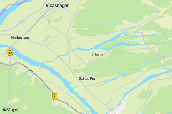 5 km Biking with Paragliding Adventure in Maldevta Dehradun location map image