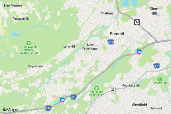 5K Celebration of Life - New Providence location map image