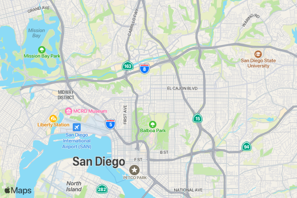 AIDS Walk and Run San Diego location map image