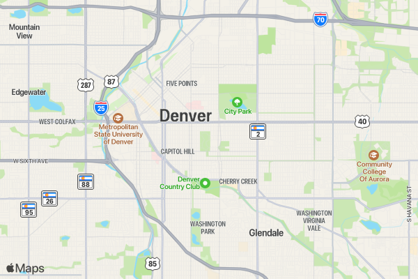 AIDS Walk Colorado and 5K Run location map image