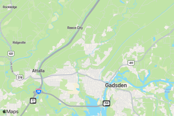 Alabama Commando Challenge location map image