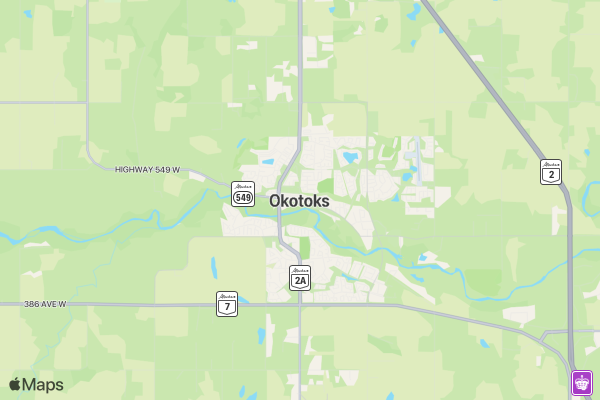 Alberta Summer Games Triathlon Okotoks location map image