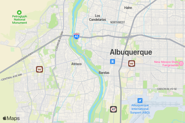 Albuquerque Thanksgiving Day 5K Run location map image