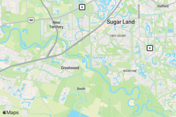 Annual Sugar Land Optimist 5 k Run or 2 mile Walk location map image