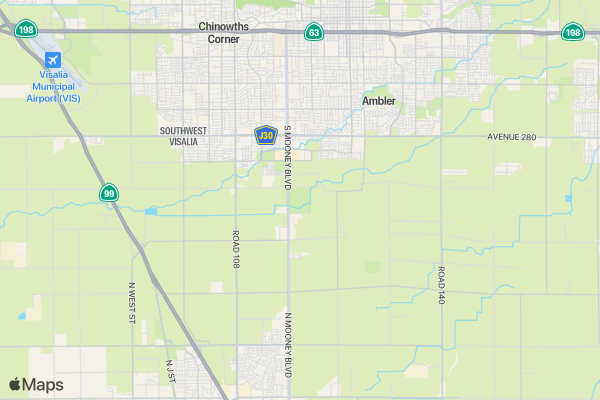 Anthony's Kickin Kawasaki 5K - Visalia, CA location map image