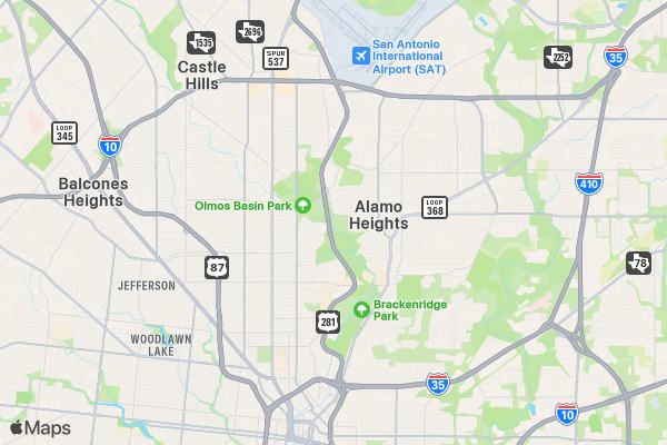 April Together Against Breast Cancer 5K/10K/13.1 SAN ANTONIO location map image