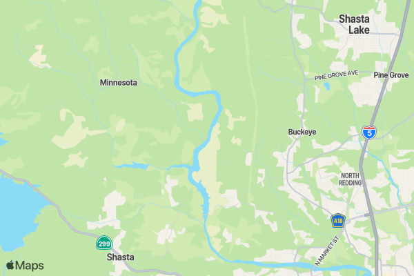 Arbor Day Run for Earth REDDING location map image