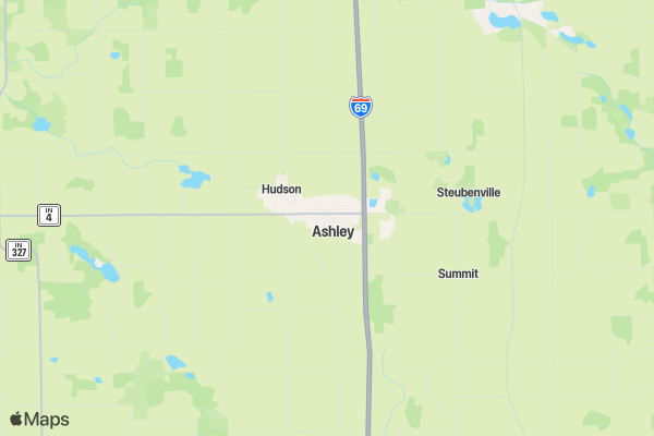 Ashley-Hudson Days 5K location map image