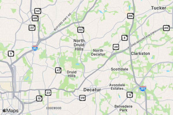 August Run for Mental Health 5K/10K/13.1 ATLANTA location map image