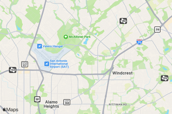 AUGUST Run for Mental Health 5K/10K/13.1 SAN ANTONIO location map image