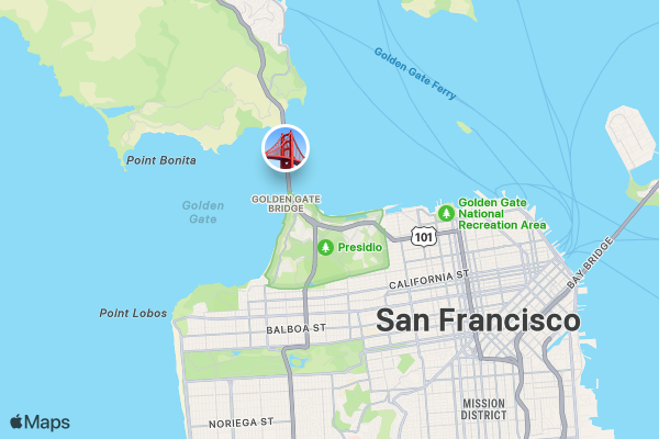 AUGUST Run for Mental Health 5K/10K/13.1 SAN FRANCISCO location map image