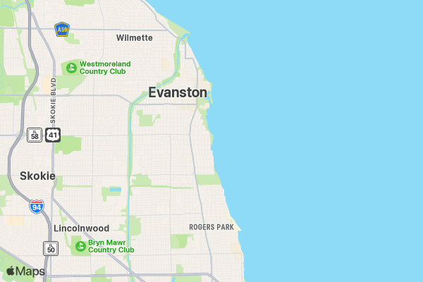 August Run for Coffee Lovers 5K/10K/13.1 CHICAGO/EVANSTON location map image
