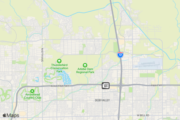 AZ Santa Run location map image