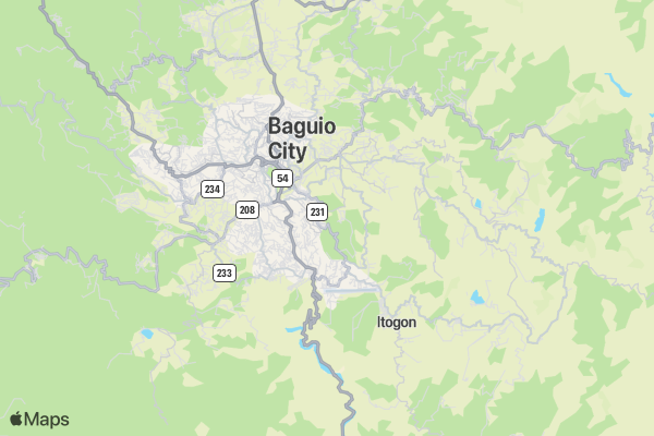 Baguio Marathon location map image