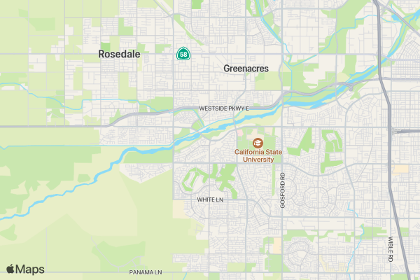 Bakersfield 5K Santa Fun Run location map image