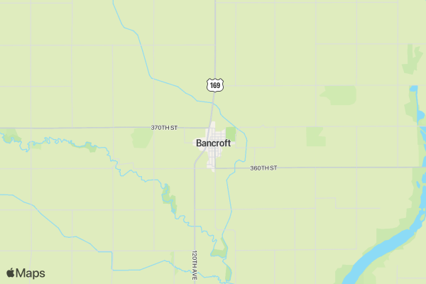 Bancroft 4th of July 5K location map image