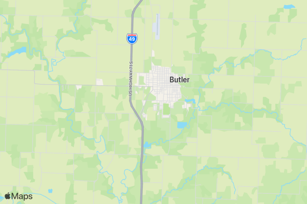 Bates County Community Health Foundation 5K - Mustache Dash location map image