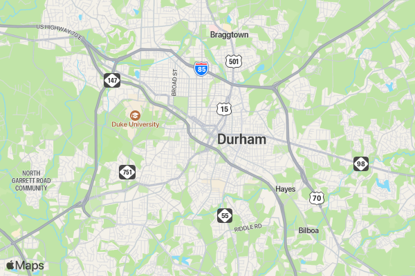 Be Cool Durham 5K location map image