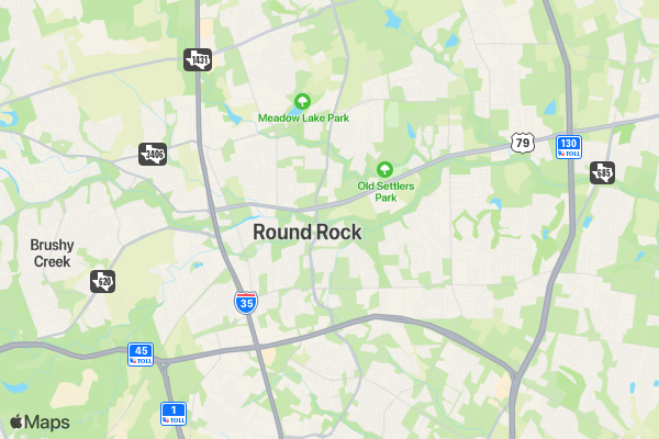 Bed to 5K Run AUSTIN location map image