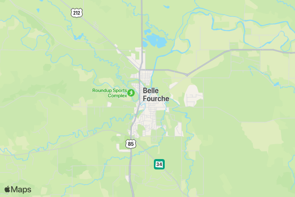 Belle Fourche Rodeo Run location map image