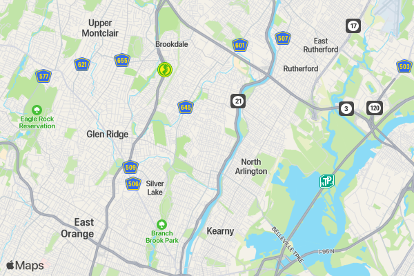 Belleville Veterans 5K location map image