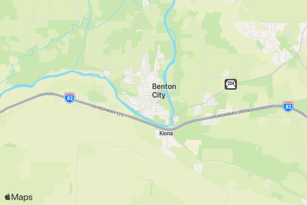 Benton City 4th of July 5k location map image