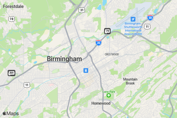 Birmingham Youth YMCA - YOUNG, WILD, AND FREE location map image