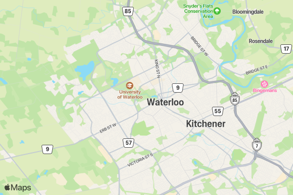 BK5K Kitchener ON Canada location map image