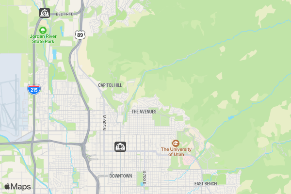 Bonneville Shoreline Trail Race - SLC location map image