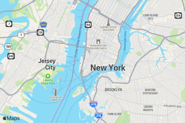 Brooklyn Bridge Memorial Day 5K Dash location map image