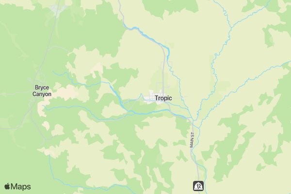 Bryce Valley Color Run location map image