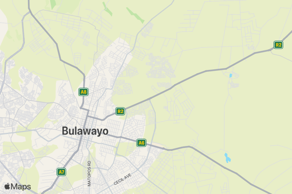 Bulawayo Fun Run/Walk 2020 location map image