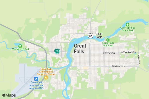 Camp Patriot 4th of July Fun Run - Great Falls, MT location map image