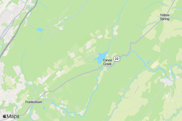 Canoe Creek Races location map image