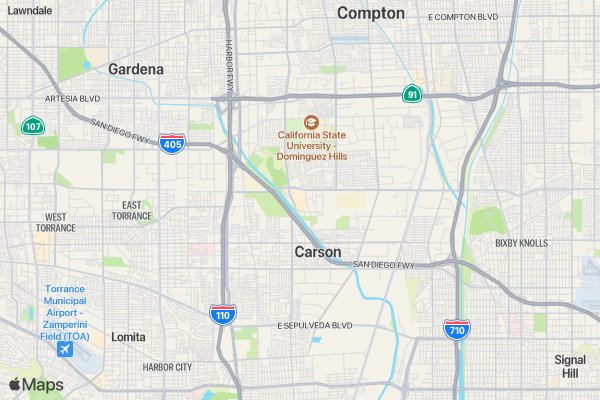 Carson Lion Club 5K run location map image