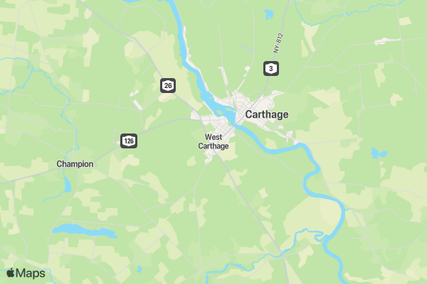Carthage Booster Club Resolution Run location map image