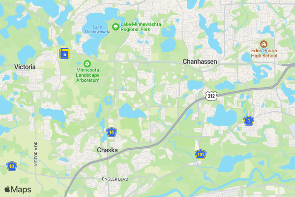 Carver Scott Humane Society 5k location map image