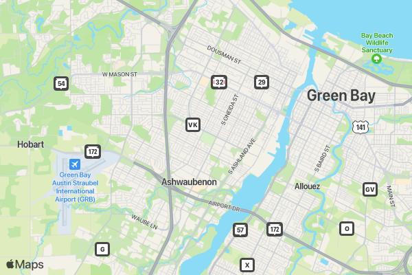 CELLCOM GREEN BAY MARATHON myTEAM TRIUMPH location map image